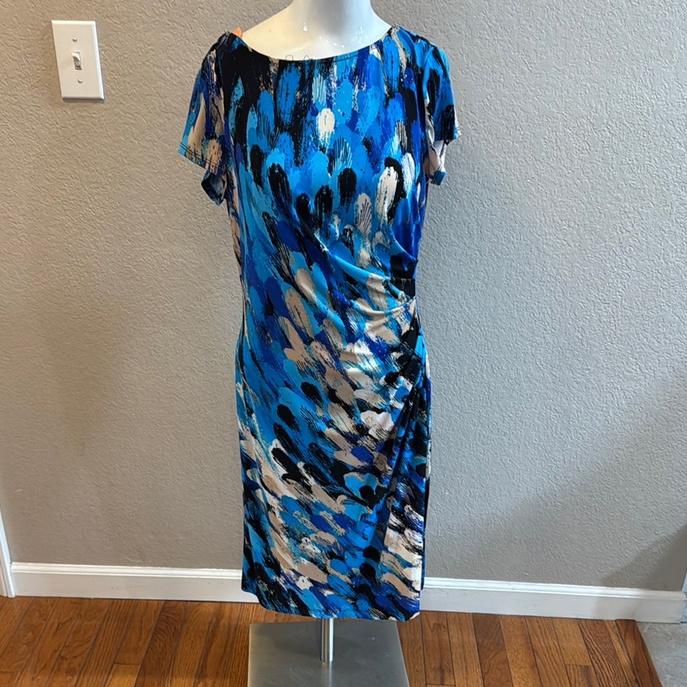 MUSE  Elegant Blue Patterned Dress‎ size 10